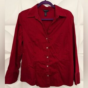 Banana Republic Deep Red Button-Down Shirt